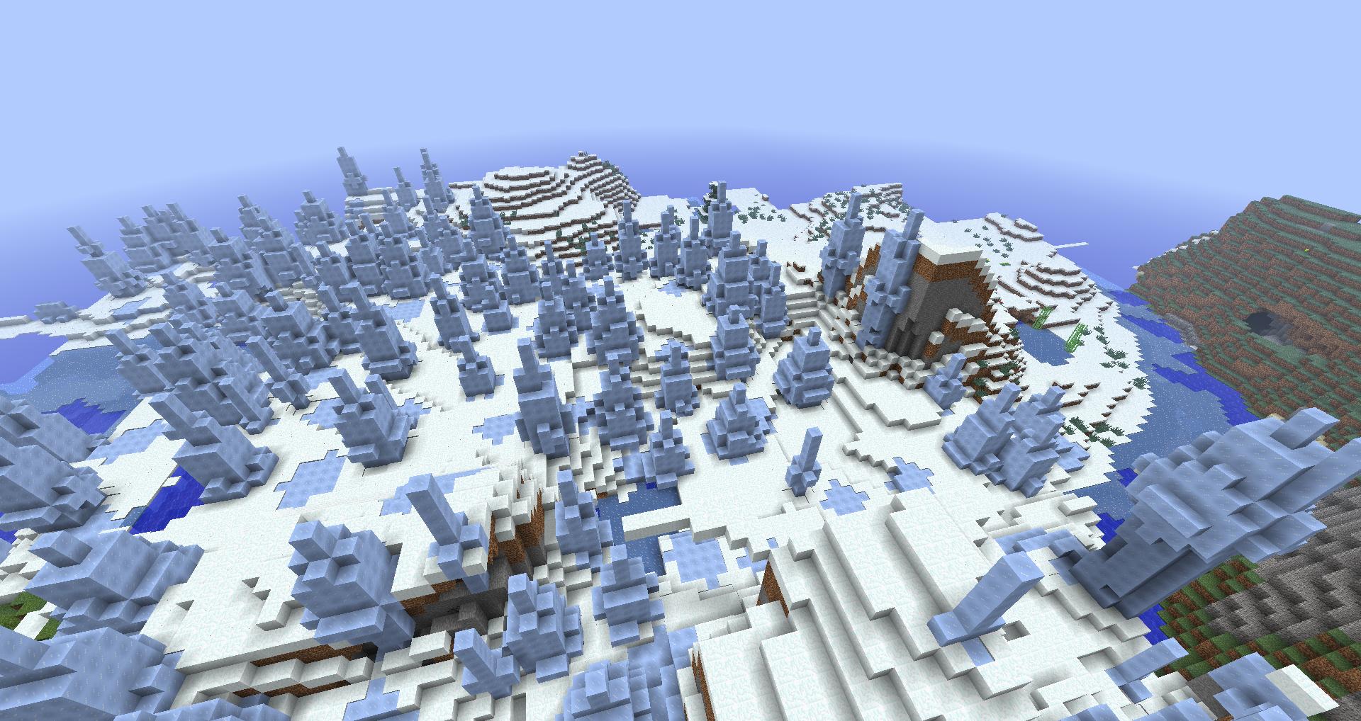 What is the title of this picture ? Image - Ice Spikes.jpg | Minecraft Pocket Edition Wiki | FANDOM powered