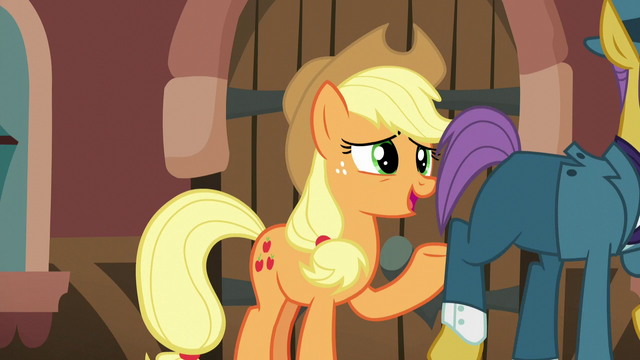 File:Applejack tries talking to passing businesspony S5E16.png