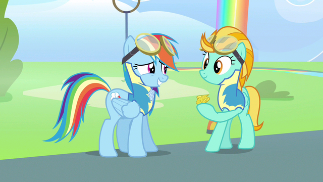 File:Rainbow Dash hey not bad S3E7.png