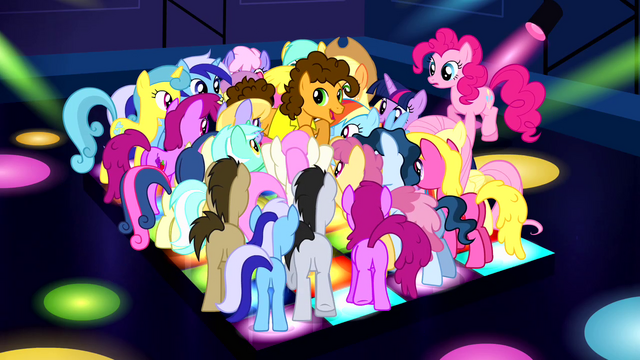 File:Ponies surrounding Cheese S4E12.png