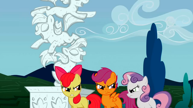 File:The Cutie Mark Crusaders after bumping to Discord S2E01.png