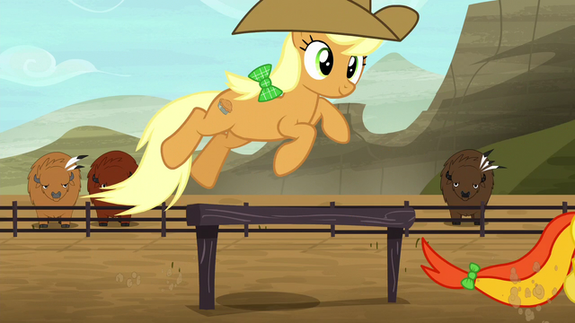 File:Brown rodeo mare jumping over hurdle S5E6.png