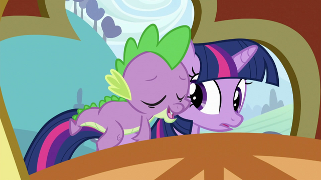 File:Spike on Twilight's back 2 S3E2.png