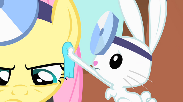 File:Angel wipes off Fluttershy's sweat S01E22.png