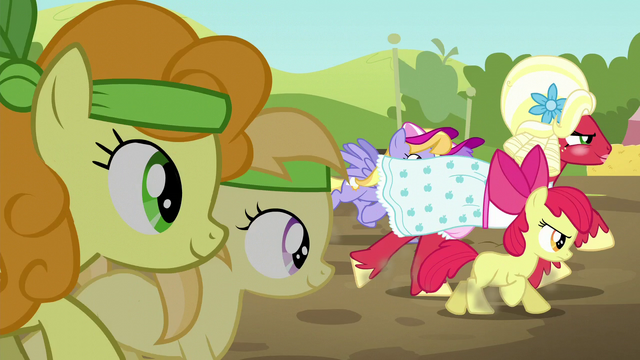 File:Apple Bloom and Orchard Blossom take the lead S5E17.png