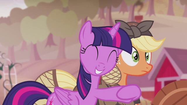File:Twilight suddenly hugging Applejack S5E25.png
