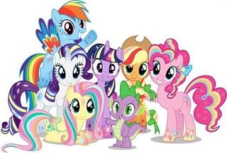 FANMADE Rainbow Power Mane Six and Spike