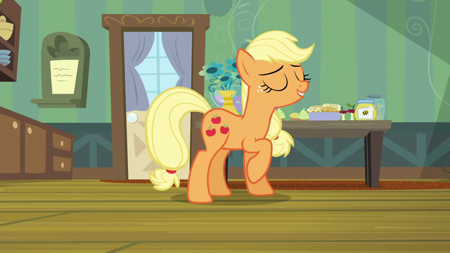 File:Applejack suddenly hatless S5E4.png