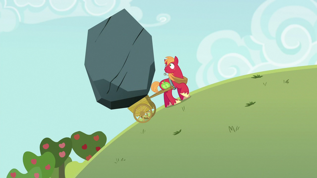 File:Giant boulder in Big Mac's apple cart S6E15.png