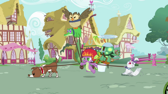 File:Spike bringing all the pets along S3E11.png