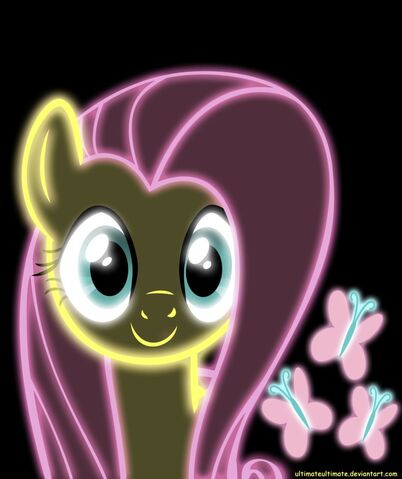File:FANMADE Neon Fluttershy.jpg