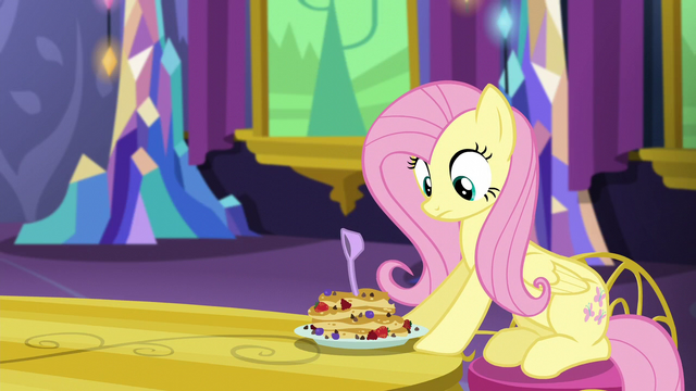 File:Measuring spoon lands in Fluttershy's pancakes S5E3.png