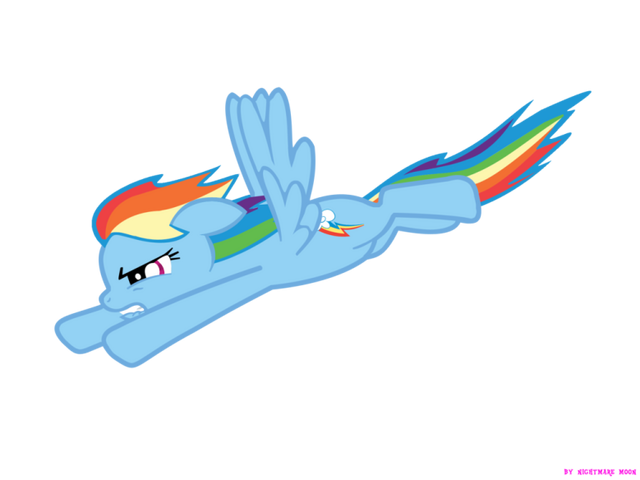 File:FANMADE Rainbow Dash Flying downwards.png