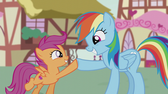 File:Rainbow Dash and Scootaloo hoof-bump S5E18.png
