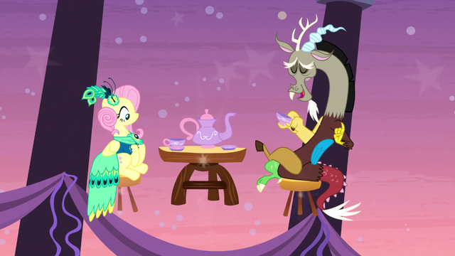File:Discord and Fluttershy having midair tea S5E7.png