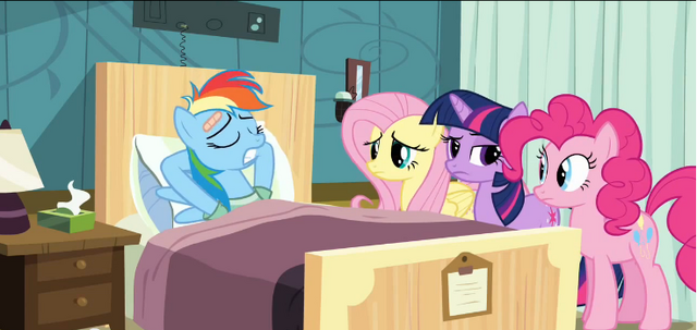 File:Rainbow relaxed in front of other main ponies S2E16.png