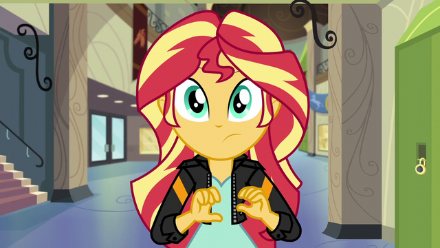 File:Sunset Shimmer pausing EG3.png
