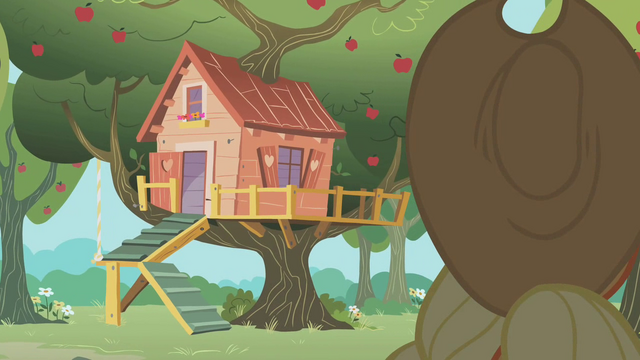 File:Applejack approaching the clubhouse S01E18.png