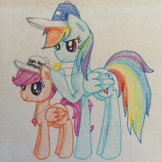 FANMADE Coach Rainbow Dash and Scootaloo