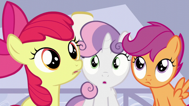 File:The Cutie Mark Crusaders hear Mrs. Cake S6E4.png
