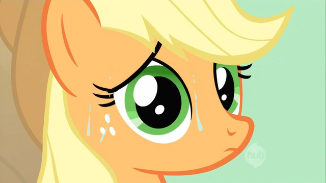 File:Applejack sweaty S02E14.png