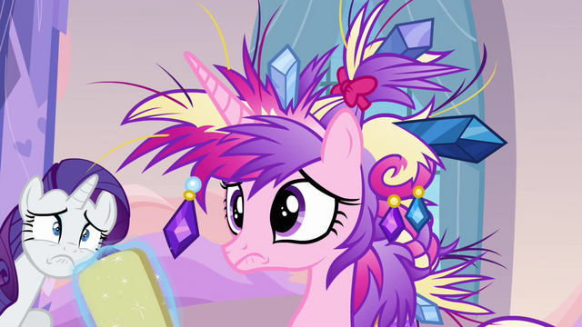 File:Cadance's messy mane S3E12.png