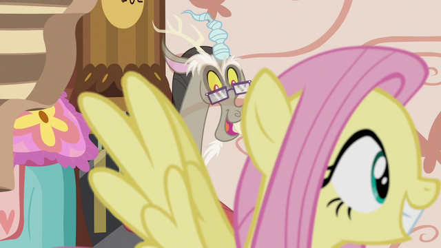 File:Discord being affected by Fluttershy's cheer S7E12.png