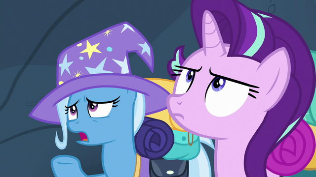 File:Trixie giving the code word "klutzy...?" S6E26.png