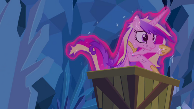 File:Cadance being put in minecart S2E26.png