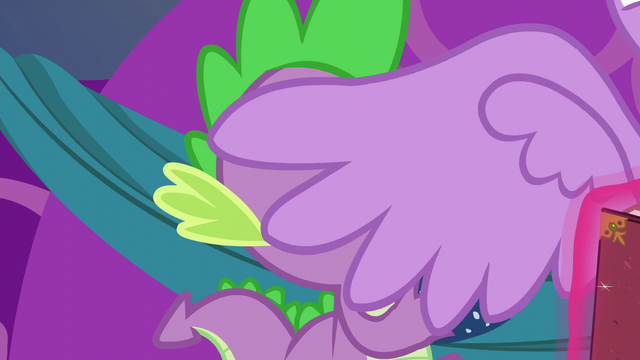 File:Twilight covers Spike with her left wing S06E08.png