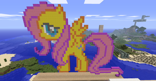 File:FANMADE Minecraft-fluttershy.png