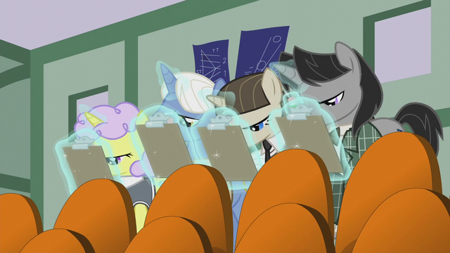 File:Exam proctors writing disapprovingly S5E25.png