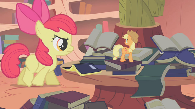 File:Applejack spots Apple Bloom walking away S1E09.png