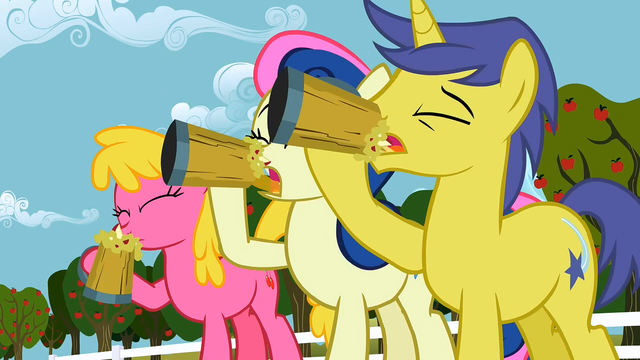 File:The ponies are drinking cider S1E15.png