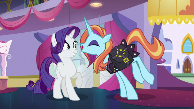 File:Sassy Saddles "bobbins and bodkins, Rarity!" S5E14.png