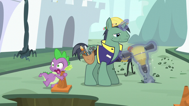 File:Spike hanging onto a safety cone S5E10.png
