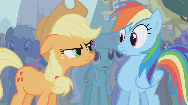 File:Applejack mad at Rainbow Dash S1E06.png