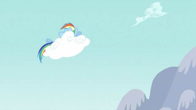 File:Rainbow Dash napping on a cloud S2E23.png