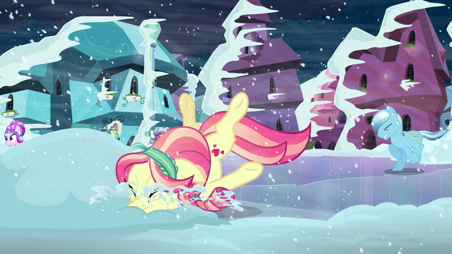 File:Crystal pony hits her face onto snow S6E2.png