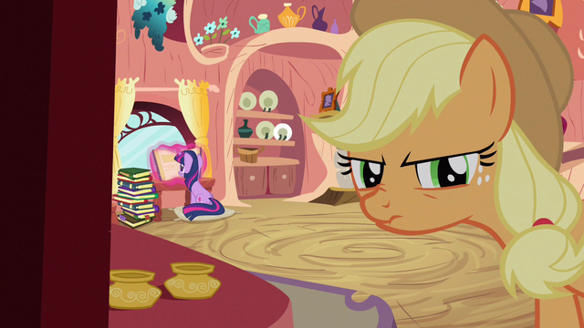 File:Applejack thinking up S3E9.png