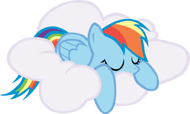 File:FANMADE Rainbow Dash sleeping on cloud.png