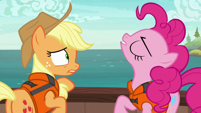 File:Pinkie turns her nose up at Applejack S6E22.png