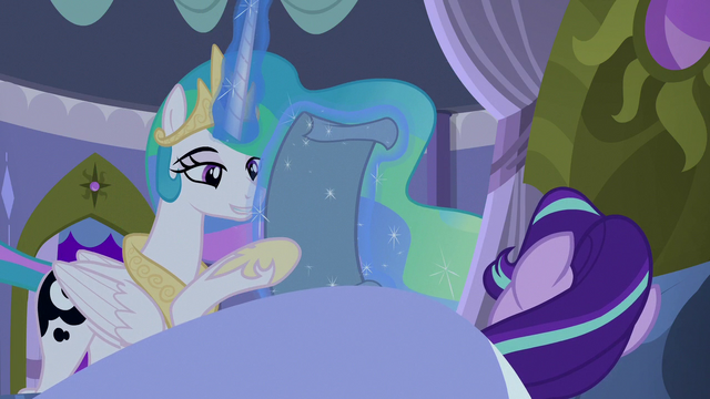 File:Princess Celestia looks at Luna's checklist S7E10.png
