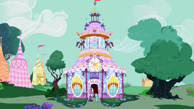 File:Rainbow and Rarity enter Carousel Boutique S4E21.png