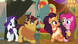 Pinkie and Rarity singing in separate tandem S6E12