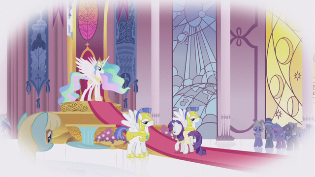 File:Rarity at Celestia's throne room S1E3.png