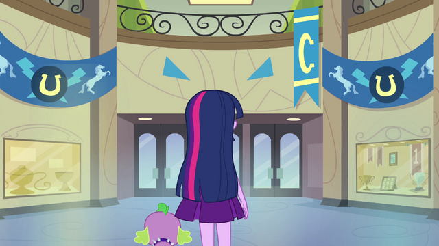 File:Twilight and Spike in empty hallway EG.png