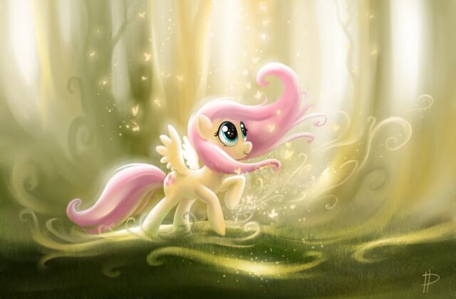 File:FANMADE Fluttershy with trees.jpg