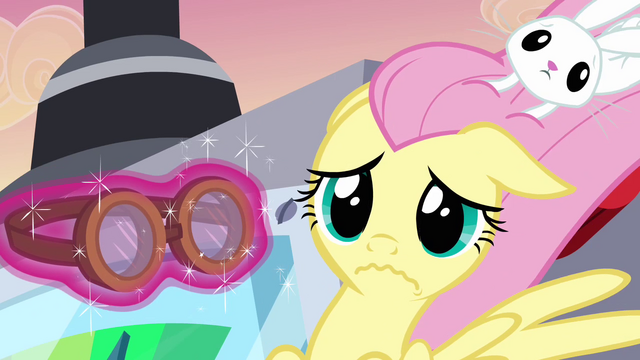 File:Fluttershy given a goggles S2E22.png