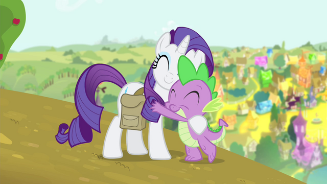 File:Spike hugging Rarity S4E23.png